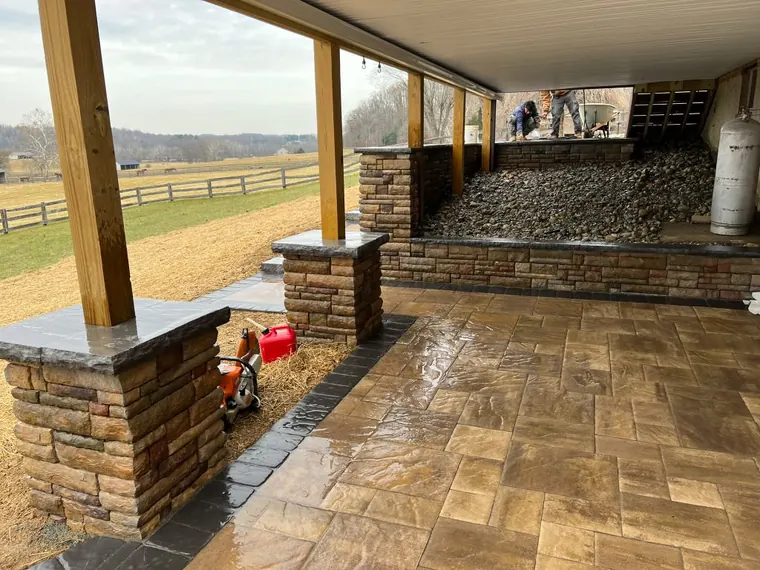 Hardscaping project by DreamScapes Masonry and Concrete in the greater Baltimore area